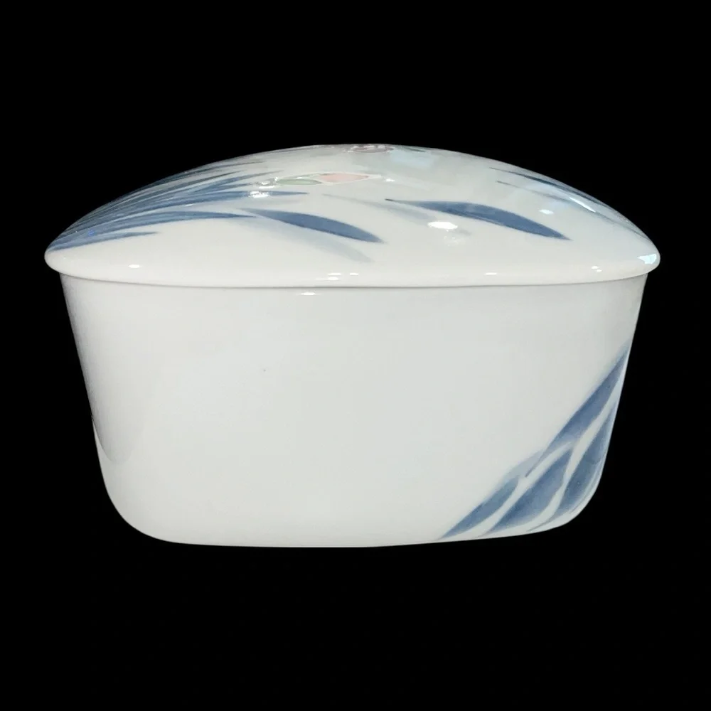 Otagiri Japanese Porcelain Trinket Box – Lidded Vanity Box / Grandmillennial